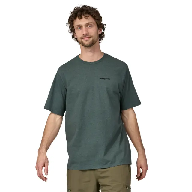 Patagonia M P-6 Logo Responsibili-Tee S Nouveau Green T-skjorte med logo 