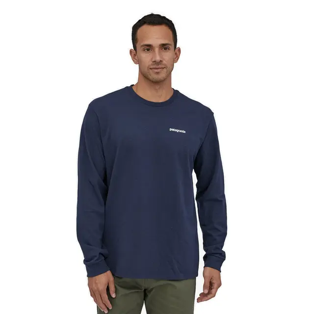 Patagonia LS P-6 Responsibili-Tee XS Classic Navy LongSleeve t-shirt med logo 