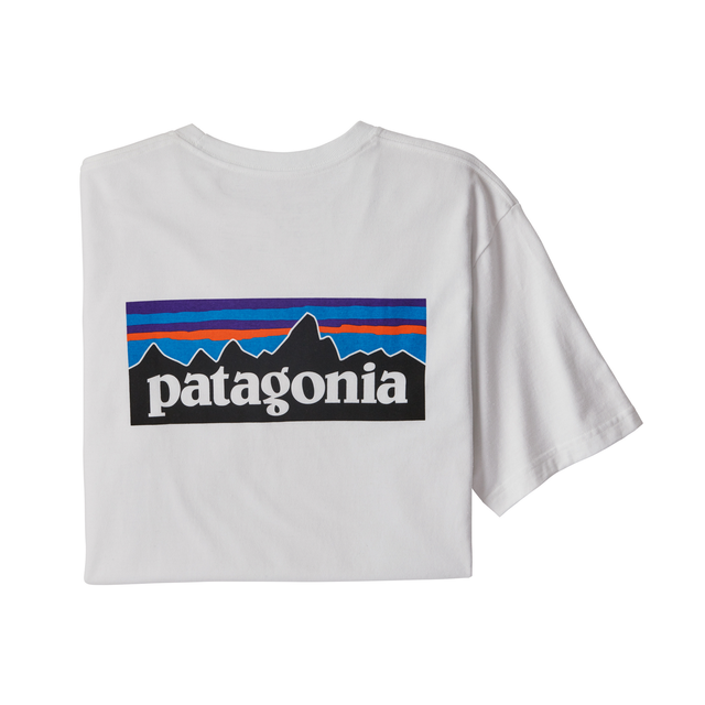 Patagonia M P-6 Logo Responsibili-Tee S White T-skjorte med Patagonia logo 