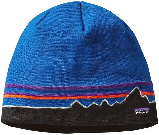 Patagonia Beanie Hat Fitz Roy Andes Blue One Size 