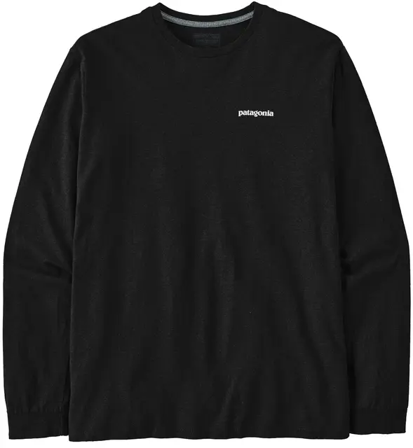 Patagonia LS P-6 Responsibili-Tee XS Black LongSleeve t-shirt med logo 