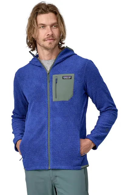 Patagonia M R1 Air Full-Zip Hoody M Passage Blue fleecejakke til herre 