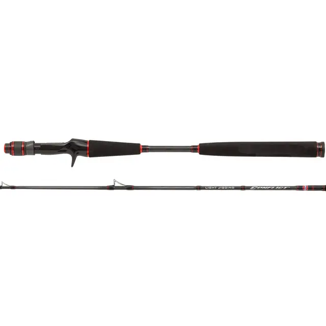 Penn Conflict Light Jigging Cast 25lbs 2-delt havfiskestang i Carbon X-Wrap 
