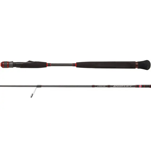 Penn Conflict Light Jigging Spin 25lbs 2-delt havfiskestang i Carbon X-Wrap 