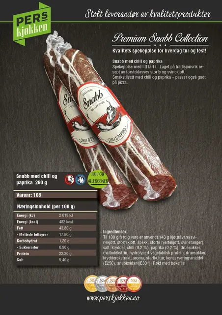 Pers Kjøkken Premium Snabb Chili Paprika Premium snabb med chili og paprika 