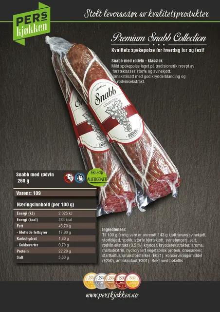 Pers Kjøkken Premium Snabb Rødvin Premium snabb med smak av rødvin 