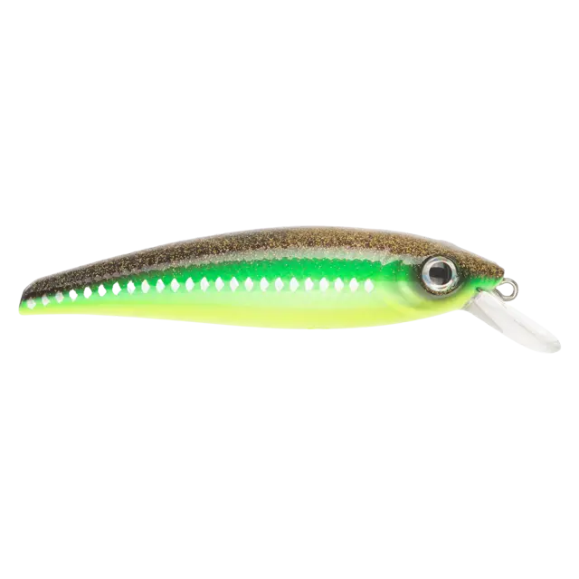 Prey Salmon Target UV Greenlander 11cm Wobbler som flyter og kaster langt 