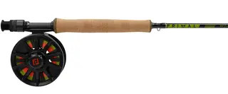 Primal Conquest 9&#39; #5/ Flylab Surge 5/6 4-delt fluesett m/backing og sn&#248;re