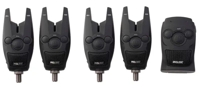 ProLogic Bat+ Bite Alarm Blue Set 4+1 Nappvarsler med ekstra lang batteritid 