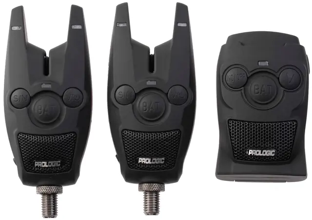 ProLogic BAT Bite Alarm Blue set 3+1 Nappvarsler med rødt LEDlys og lyd 