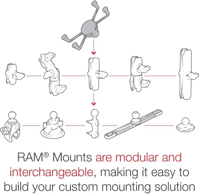 RAM X-Grip Large Phone Holder w/Ball Kraftig telefonholder med RAM B-kule 