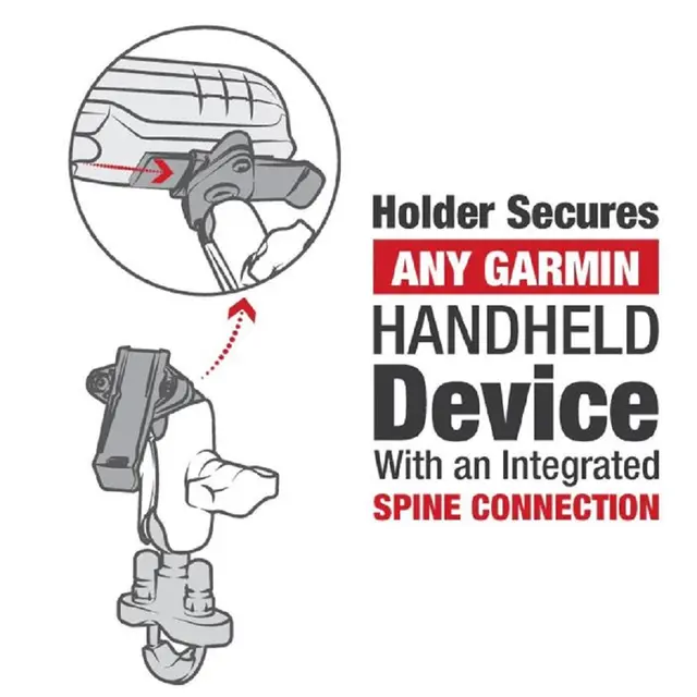 RAM Spine Clip Garmin Mount U-Bolt base Holder for håndholdte Garmin enheter 