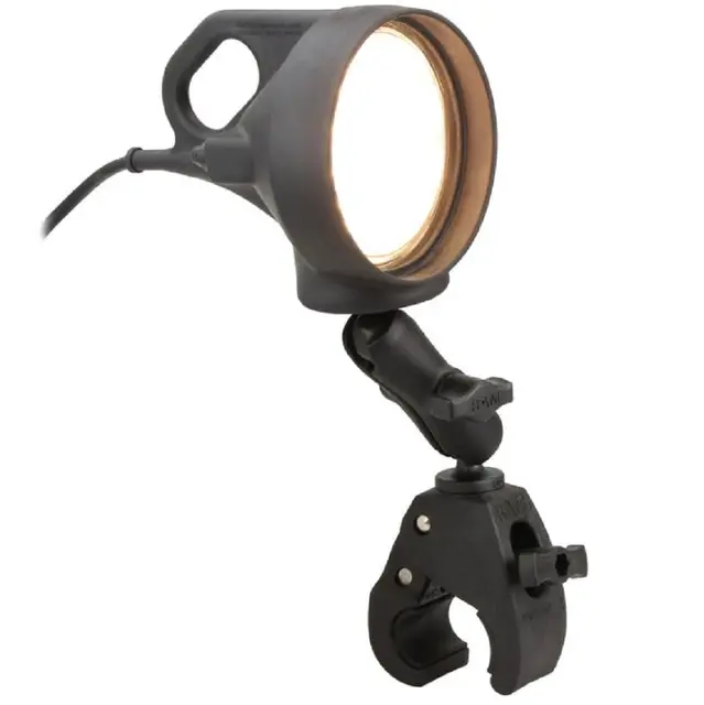 RAM Tough-Claw Mount w/LED Spotlight LED lykt med arm og klypefeste 