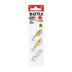 VMC Rattle Spoon Kit 3pk Glow UV 7g Pilk med innebygd raslekammer