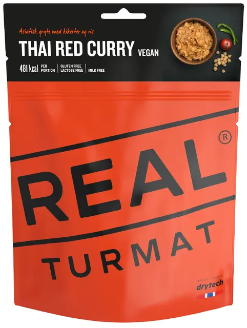 Real Turmat Thai Red Curry Asiatisk vegansk gryte 