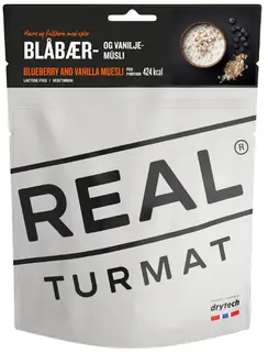 Real Turmat Bl&#229;b&#230;r og vaniljem&#252;sli Frisk, s&#248;t og smakfull frokostrett