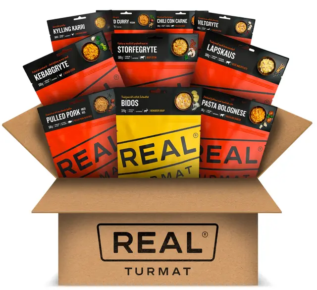 Real Turmat Stormix 10-pack God og variert turmat for lengre turer 