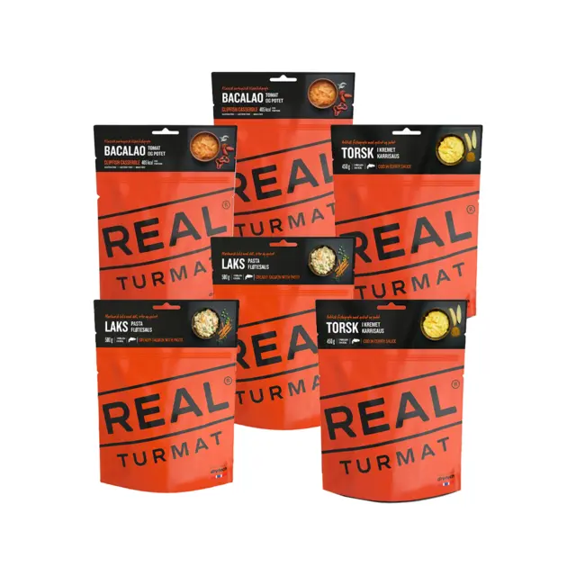 Real Turmat Fiskecombo 6-pack 6 poser med 3 forskjellige fiskemiddager 