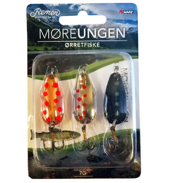 Remen Møreungen Sluksett 3-pack 7g Livlig sluk på lave hastigheter 