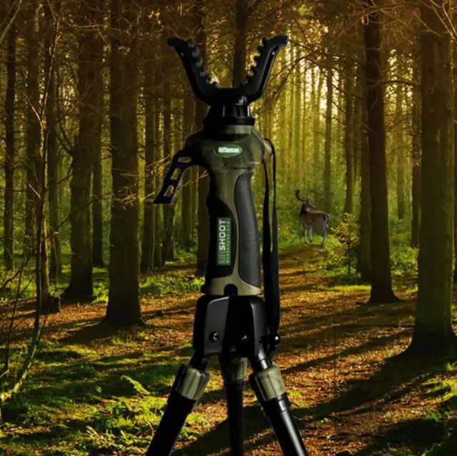 UKSW Rifleman 2 Bi-Pod Shooting Stick Lett og stødig skytestokk med to ben 