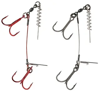 Savage Gear Corkscrew Stinger Double Carbon49, 2 stk