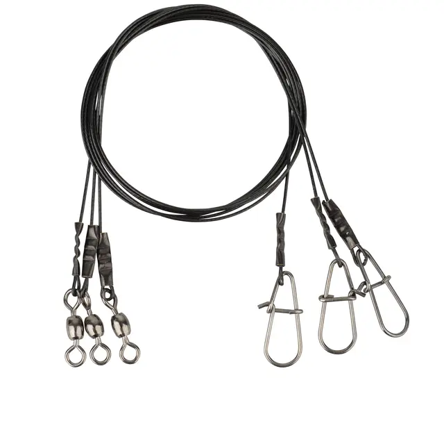 Savage Gear Black7 Trace 20cm Swivel med wire 