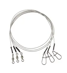 Savage Gear Carbon 49 Trace 30cm 3 stk St&#229;lwire, Swivel m/hempe