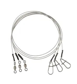 Savage Gear Carbon 49 Trace 3 stk St&#229;lwire, Swivel m/hempe