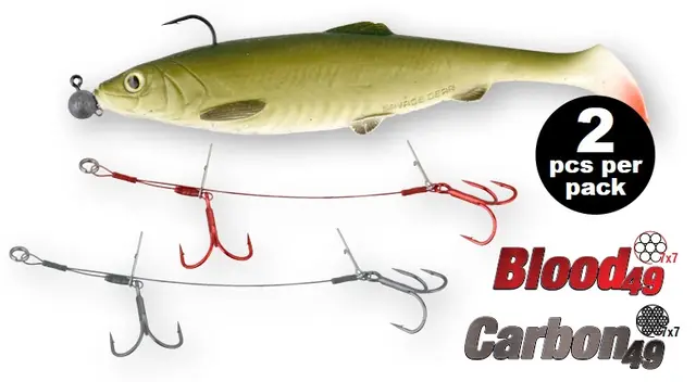 Savage Gear Carbon49 Dobl Stinger 10,5cm 2 stk, Dobbel Stinger 