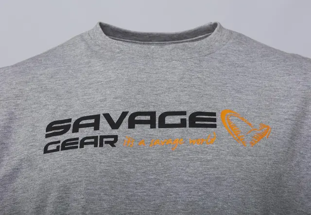 Savage Gear Signature Logo T-Shirt S Blue Melange 
