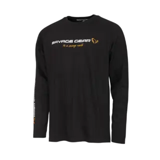 Savage Gear Signature Logo Long Sleeve T Black Caviar