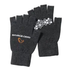 Savage Gear Knitted Half Finger Glove M Varm fingerl&#248;s ullhanske