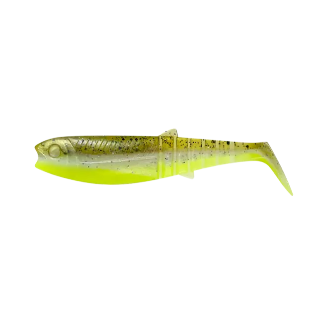 Savage Gear Cannibal Shad 6,8cm 3g Green Pearl Yellow 5-pack 