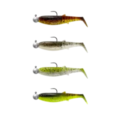 SG Cannibal Shad RTF 6,8cm #1/0 Ready To Fish Clearwater Mix 4-pack