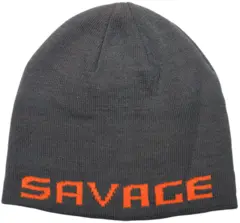 Savage Gear Logo Beanie Rock Grey/Orange, One Size