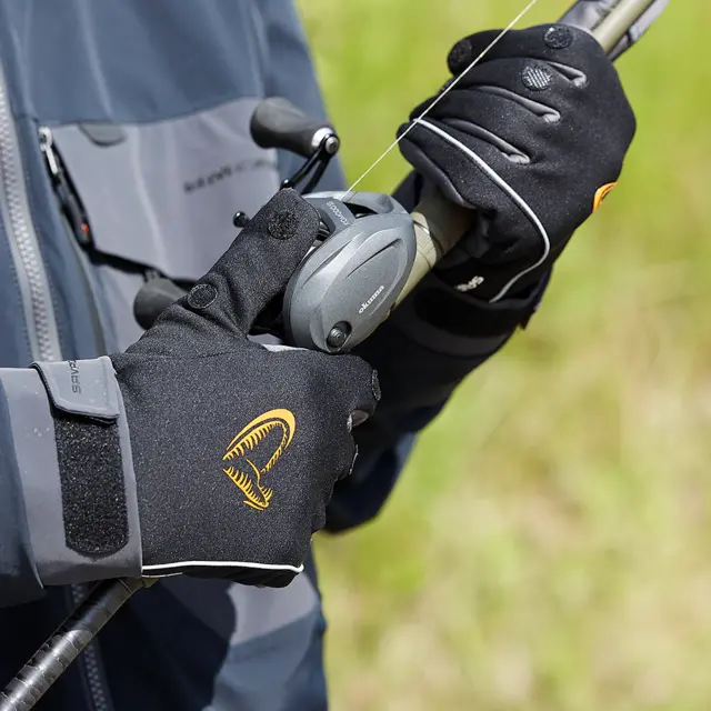 Savage Gear Softshell Winter Glove M Black, Hanske 