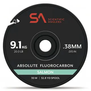 SA Absolute Salmon Fluorocarbon Tippet 30m tippet med h&#248;y knutestyrke