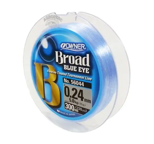 Owner Broad Blue Eye 300m 0,16mm Fluoimpregnert Hi-Tech monofil sene 