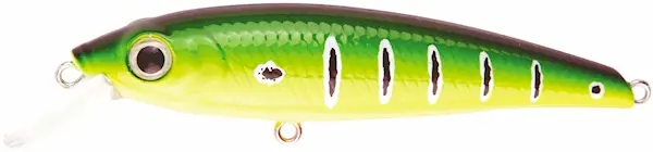 Prey Salmon Target Green Tiger 6cm Wobbler som flyter og kaster langt 