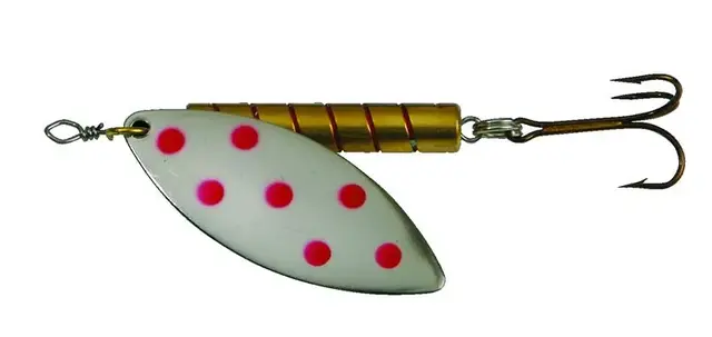 Søvik Laksespinner Sølv/Rød 18g Kjøp 8 spinnere få en gratis slukboks 