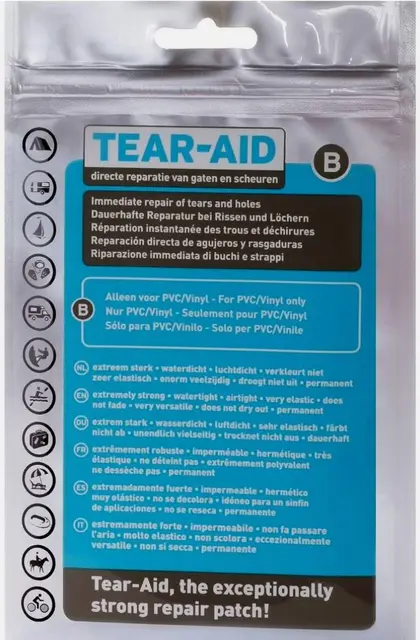Tear-Aid Repair Set Type B Fester og tetter kun vinyl 