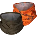 Seeland Neck Gaiter 2-pack hals One Size Pine green og InVis orange blaze halser