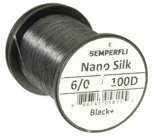 Semperfli Nano Silk Predator 100D 6/0 Black+ 