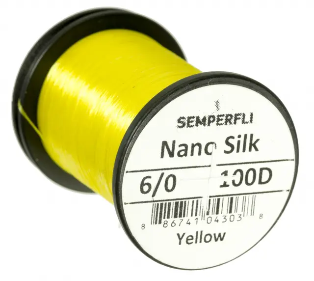 Semperfli Nano Silk Predator 100D 6/0 Yellow 