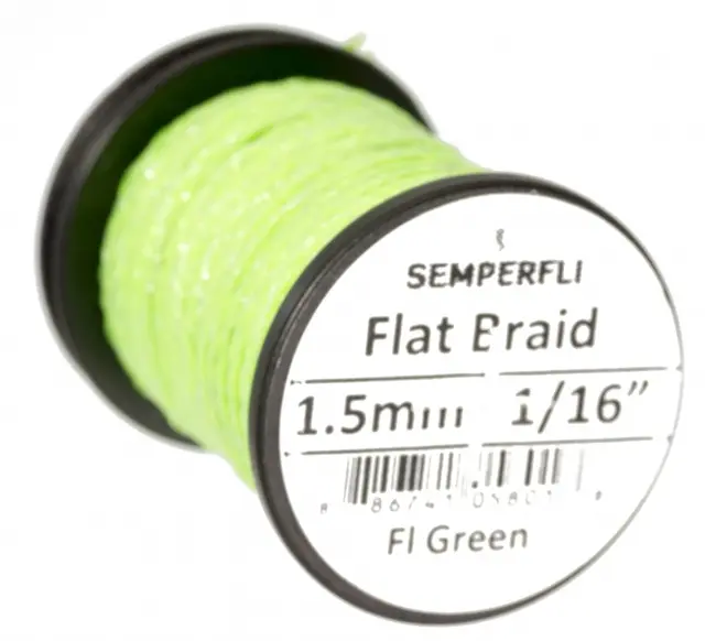 Semperfli Flat Braid 1,5mm Fl. Green 
