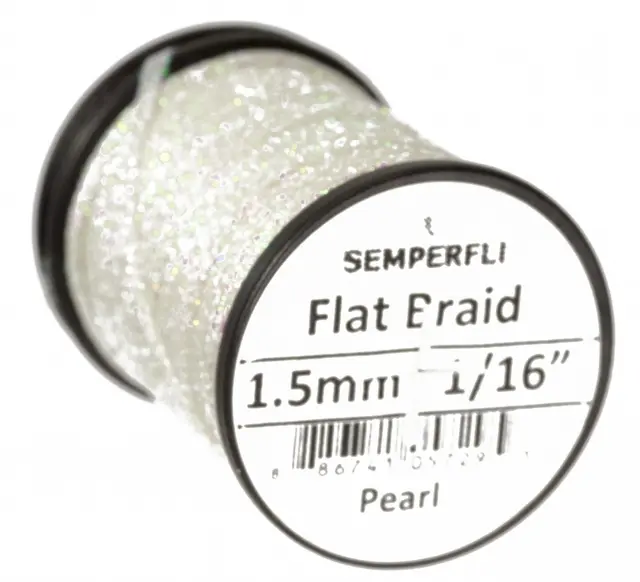 Semperfli Flat Braid 1,5mm Pearl 