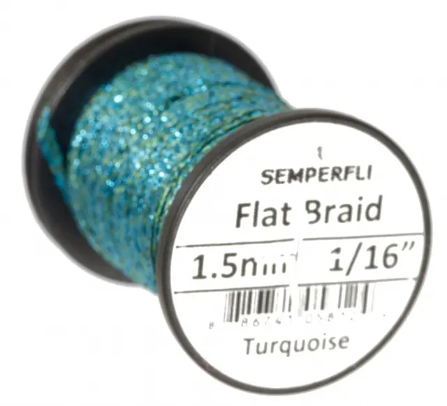 Semperfli Flat Braid 1,5mm Turquoise 