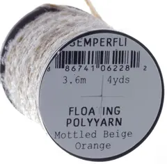 Semperfli Dry Fly Polyyarn Mottled Beige &amp; Orange