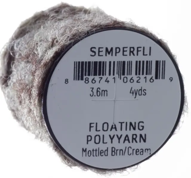 Semperfli Dry Fly Polyyarn Mottled Brown & Cream 