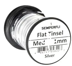 Semperfli Flat Tinsel Silver Small